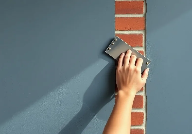 Application d'un enduit décoratif à la lisseuse sur un mur